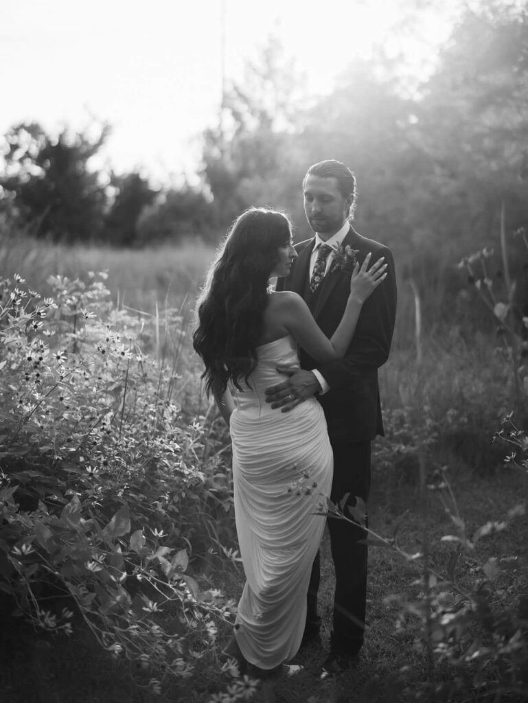 Newlywed portraits at the Daydream sculpture Grounds for Sculpture. Photo by OkCrowe Photography. 