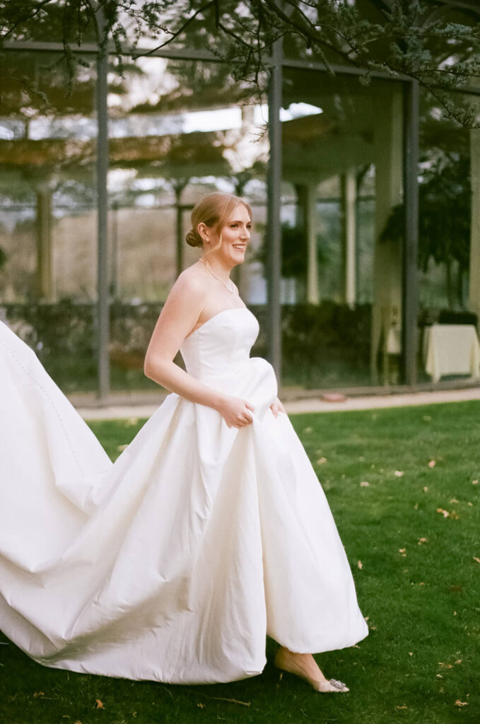Bride and groom first look in the TPC Jasna Polana Prince Albert Suite. Photo by OkCrowe Photography.