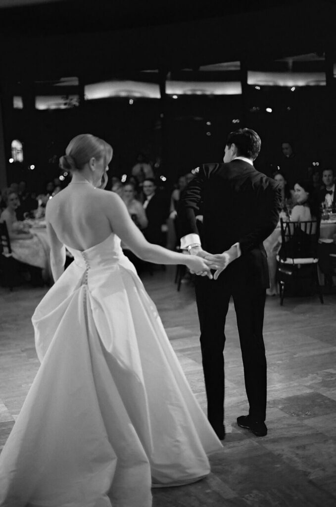 Wedding reception at TPC Jasna Polana. Photo by OkCrowe Photography.