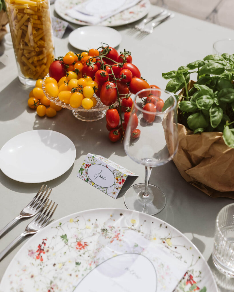 Italian style lunch at the Castello Visconteo courtyard prepared by the Castelloa Visconteo team. Photo by OkCrowe Photography. 