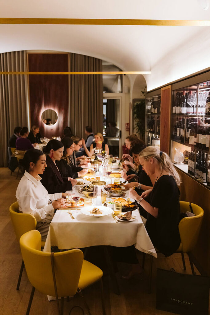 Dinner in Milan. Photo by OkCrowe Photography. 