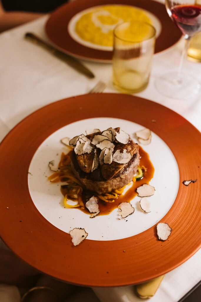 Dinner in Milan. Photo by OkCrowe Photography. 