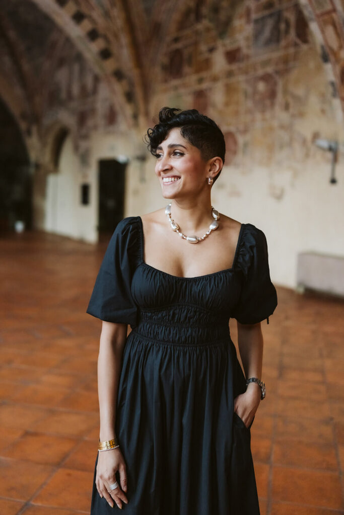 Formal dinner vendor portraits outside the Beatrice d'Este Sforza Hall at Castello Visconteo. Photo by OkCrowe Photography. 