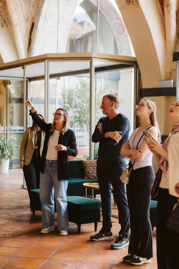 Tour of the Castello Visconteo venue. Photo by OkCrowe Photography.