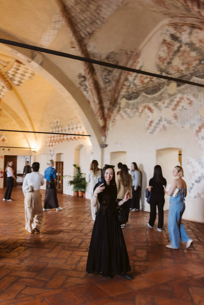 Tour of the Castello Visconteo venue. Photo by OkCrowe Photography.