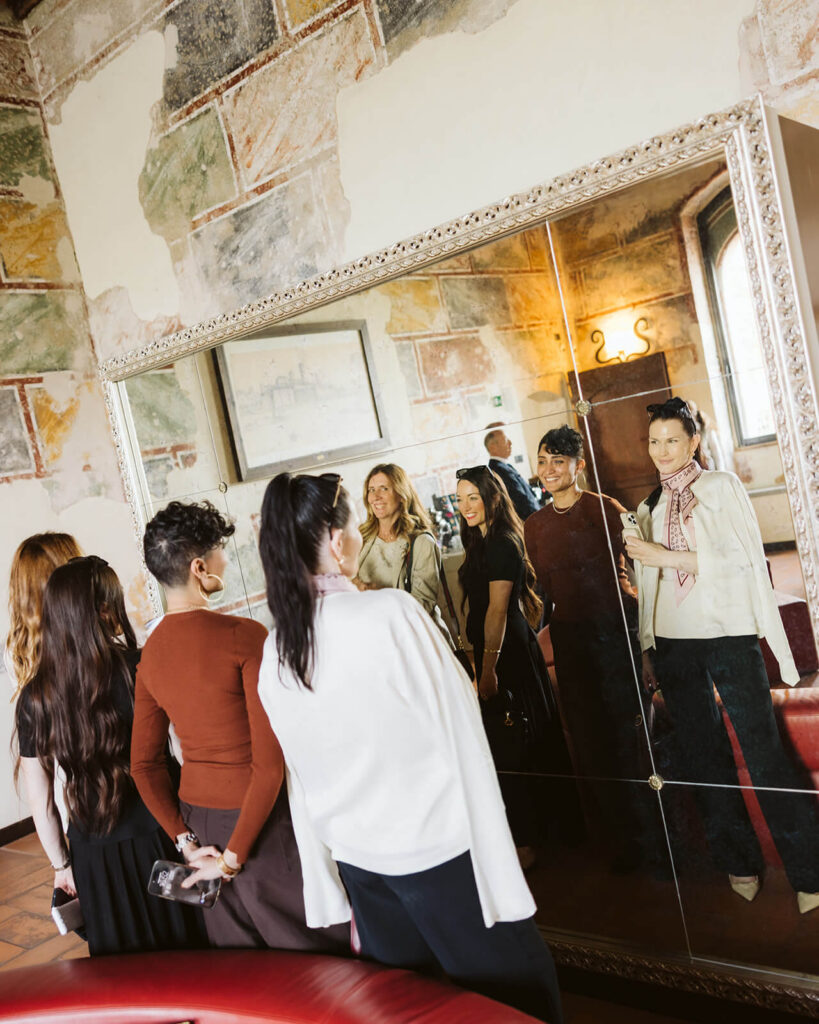 Tour of the Castello Visconteo venue. Photo by OkCrowe Photography.