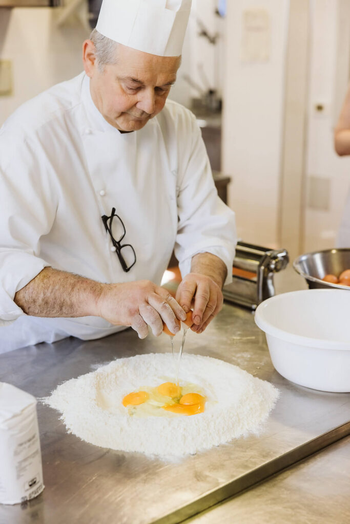 Pasta making class with Castello’s head chef, Paolo. Photo by OkCrowe Photography.