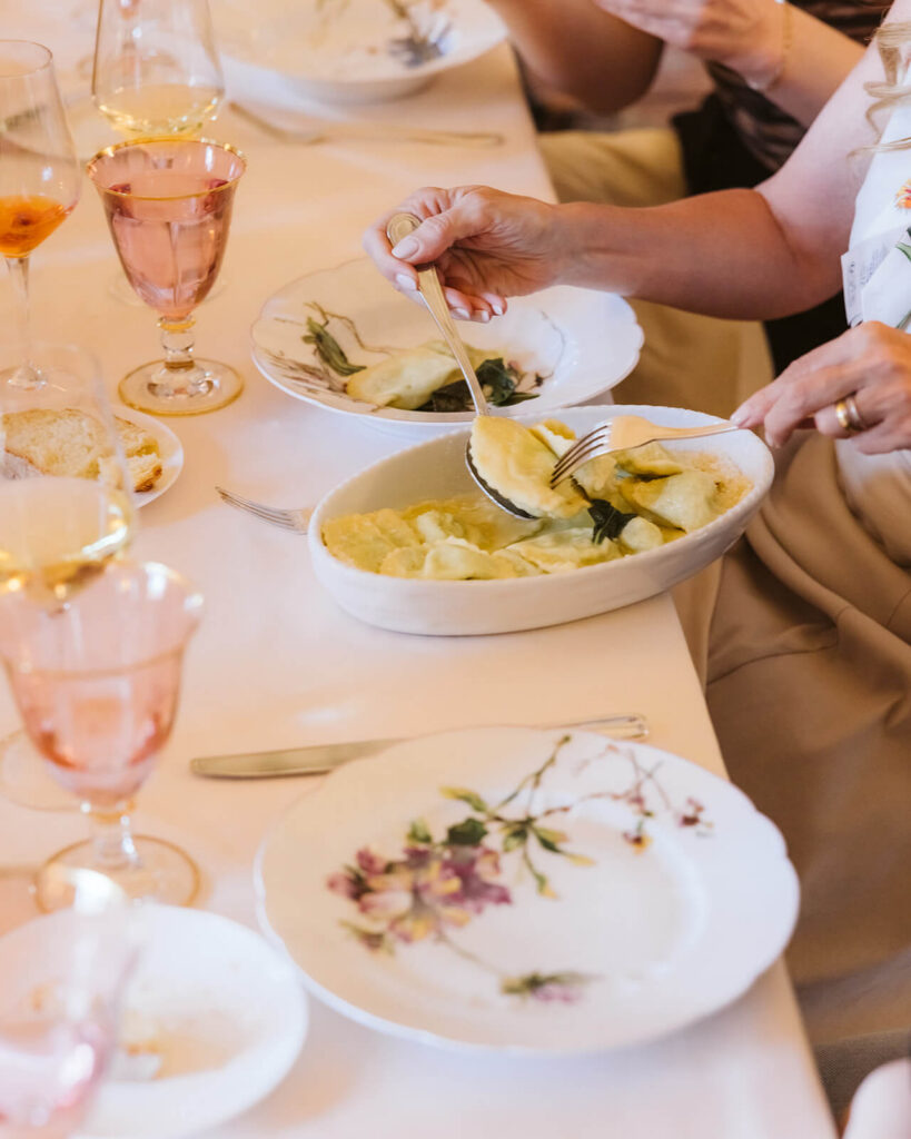 Pasta lunch at Castello Visconteo. Photo by OkCrowe Photography.