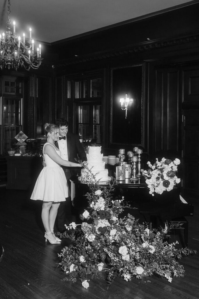 Wedding reception at the Mansion at Oyster Bay. Photo by OkCrowe Photography.