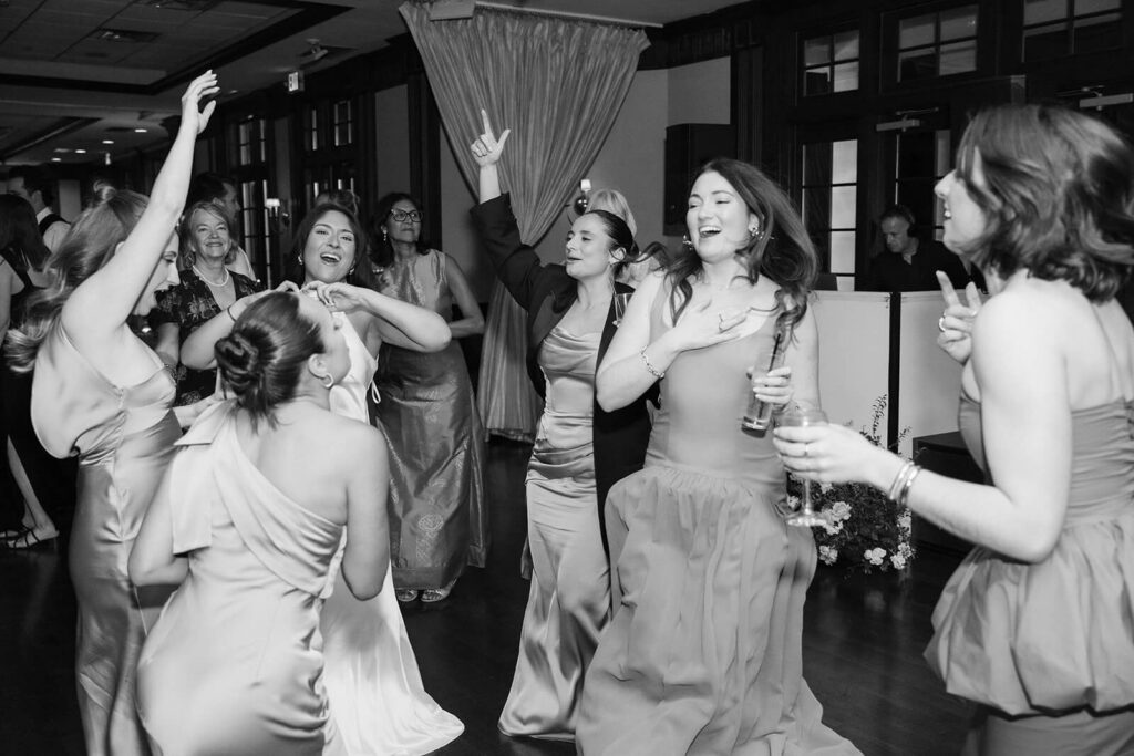 Wedding reception at the Mansion at Oyster Bay. Photo by OkCrowe Photography.