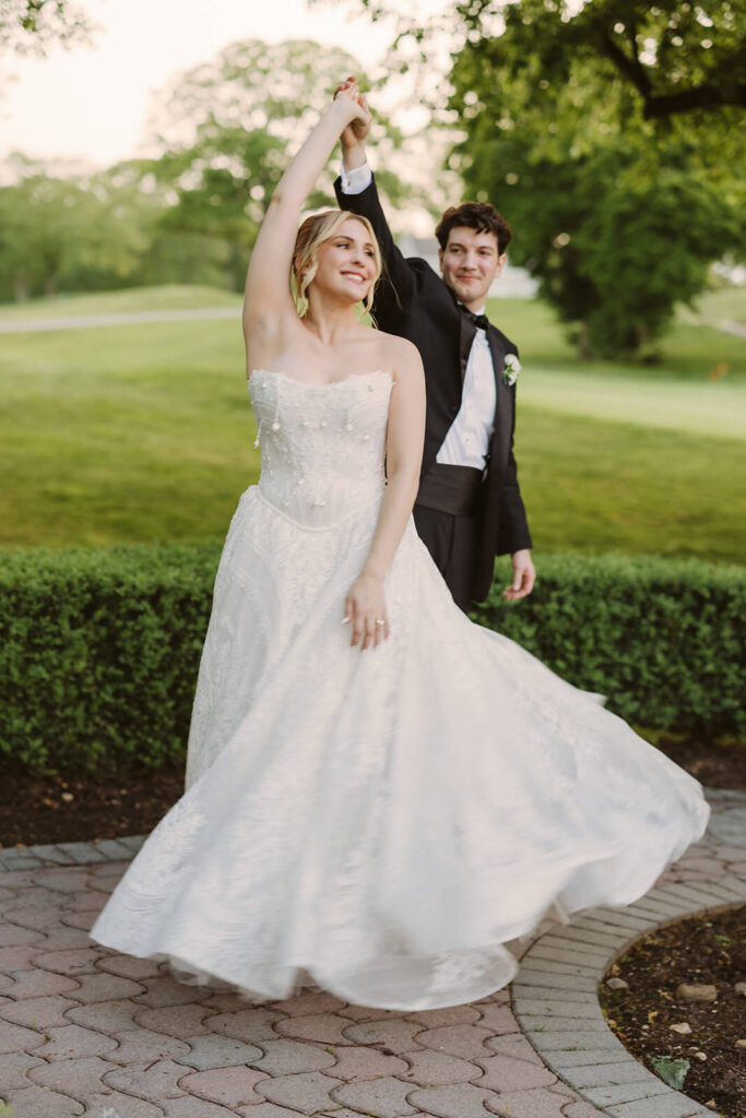 Newlywed portraits at the Mansion at Oyster Bay. Photo by OkCrowe Photography.