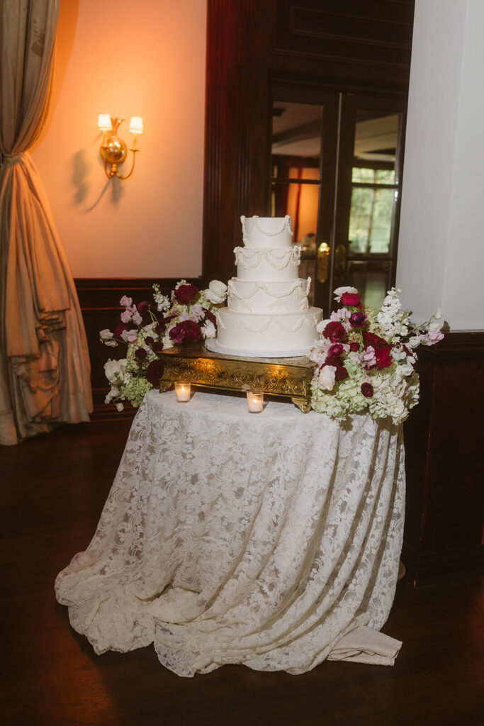 Reception details at the Mansion at Oyster Bay. Photo by OkCrowe Photography.