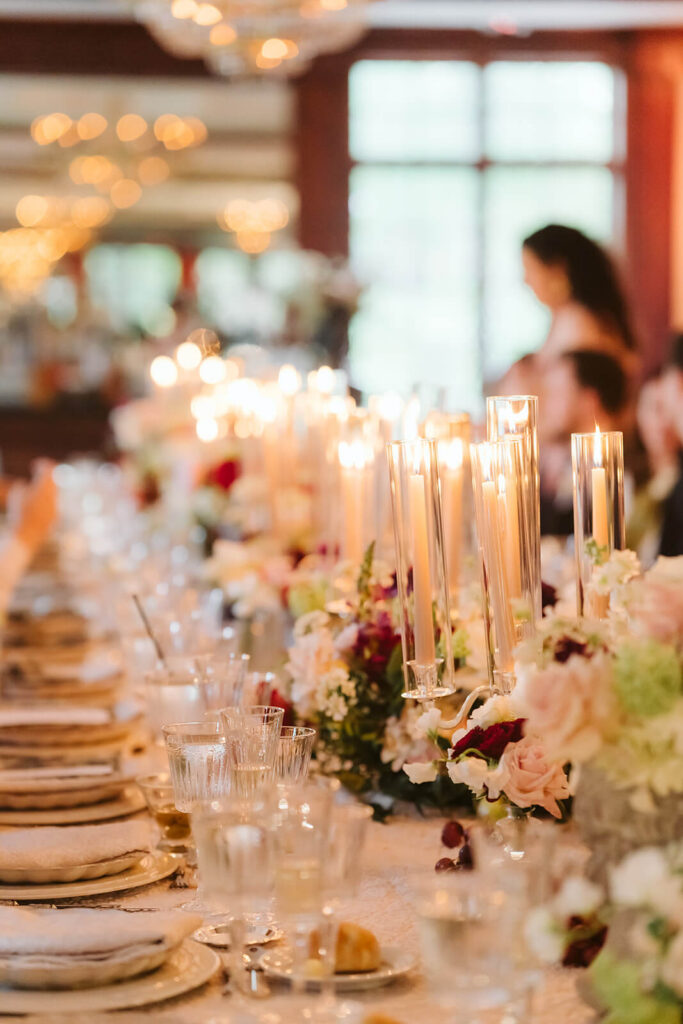 Reception details at the Mansion at Oyster Bay. Photo by OkCrowe Photography.