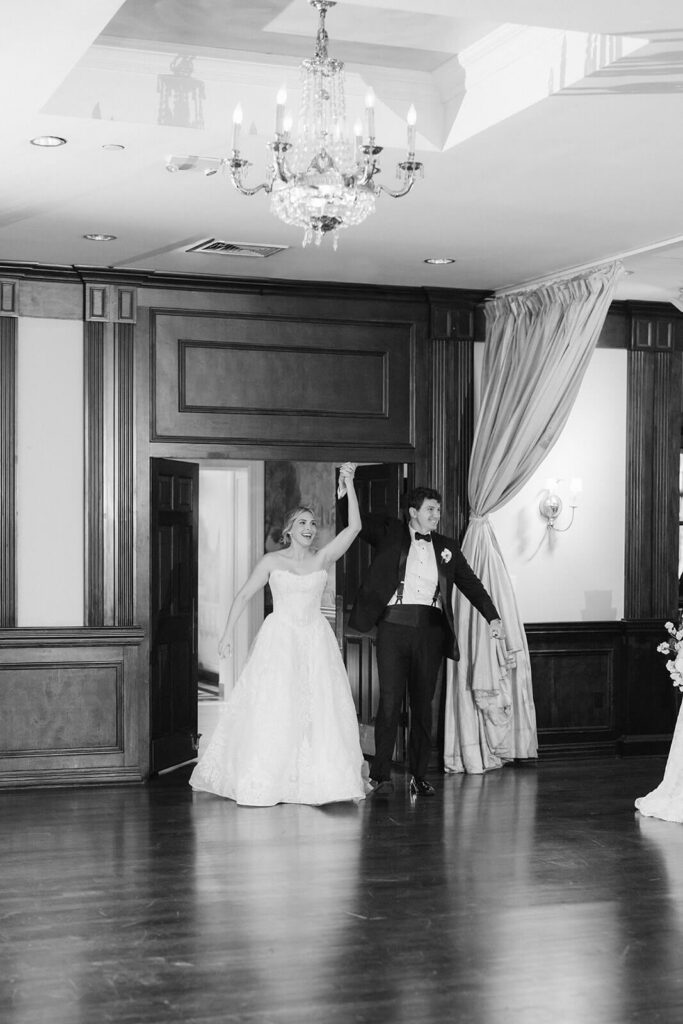 Wedding reception at the Mansion at Oyster Bay. Photo by OkCrowe Photography.