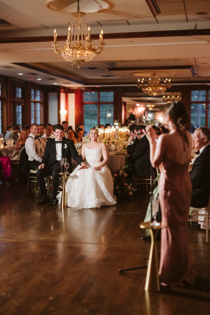 Wedding reception at the Mansion at Oyster Bay. Photo by OkCrowe Photography.