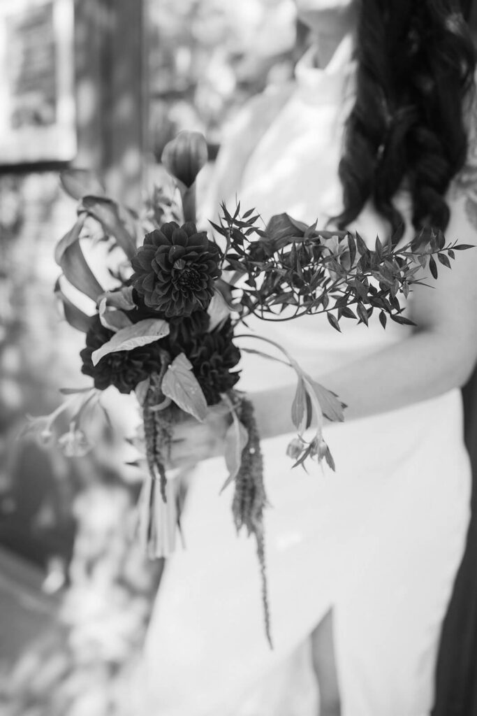 Bride and groom portraits at the 33 Seaport Hotel. Photo by OkCrowe Photography.