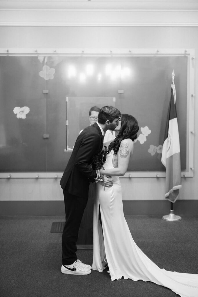 Courthouse ceremony at the NYC Courthouse. Photo by OkCrowe Photography.